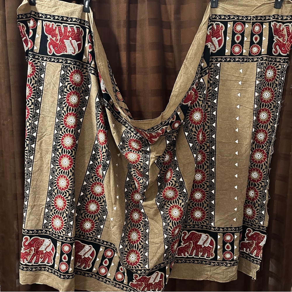 Sri Lanka Elephant Sarong wall hanging or table cloth.